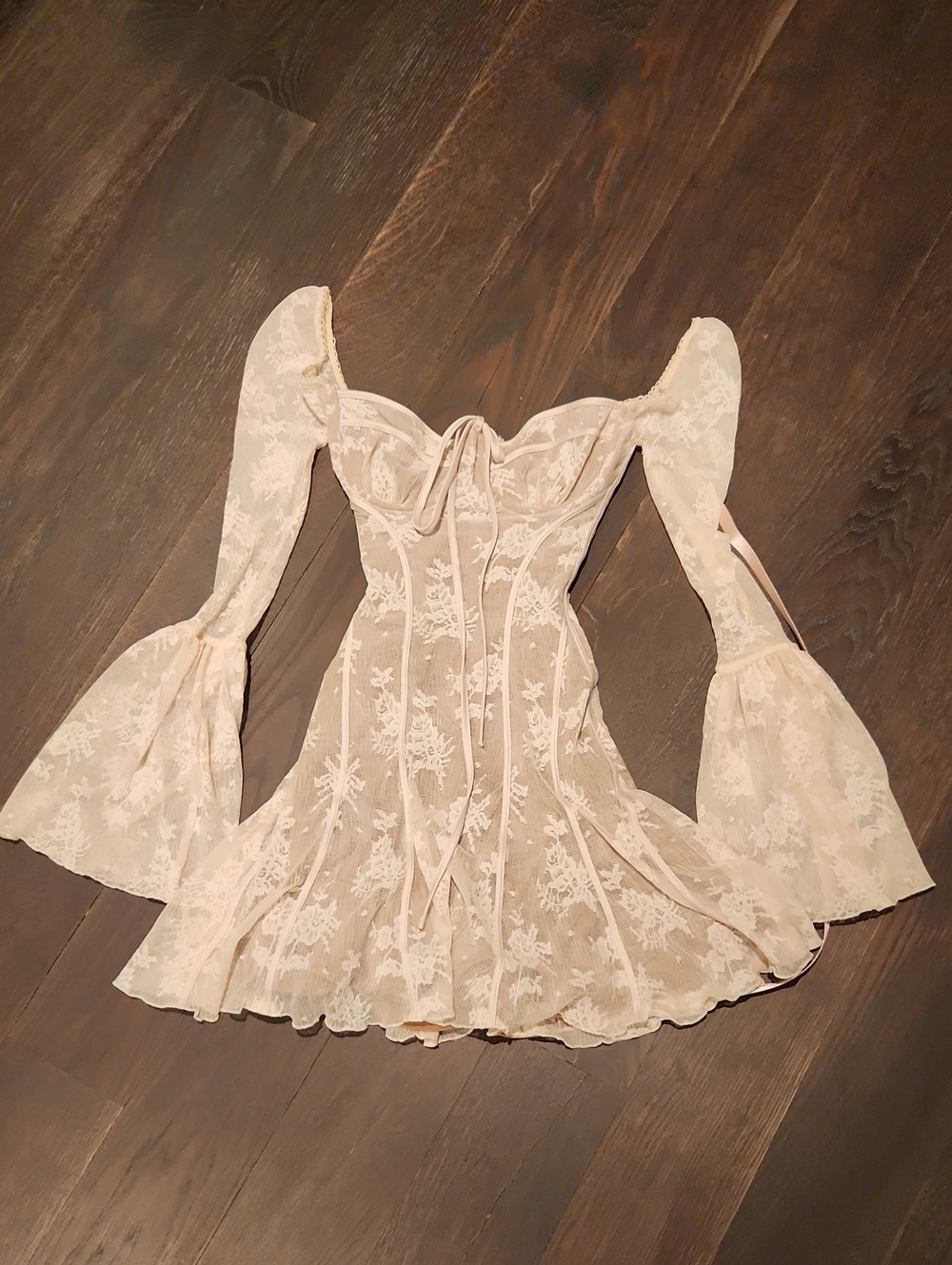 House Of CB Lace Long Sleeve Dress
